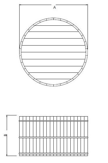 Ofurô Spa Redondo Reto Baixo 140 cm