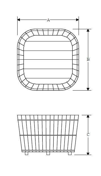 Ofurô Square Cônico 120 cm